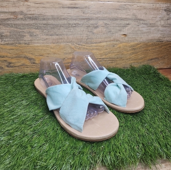 New Vans Ayla Slide Green Slip On Slides Flats - Picture 2 of 9
